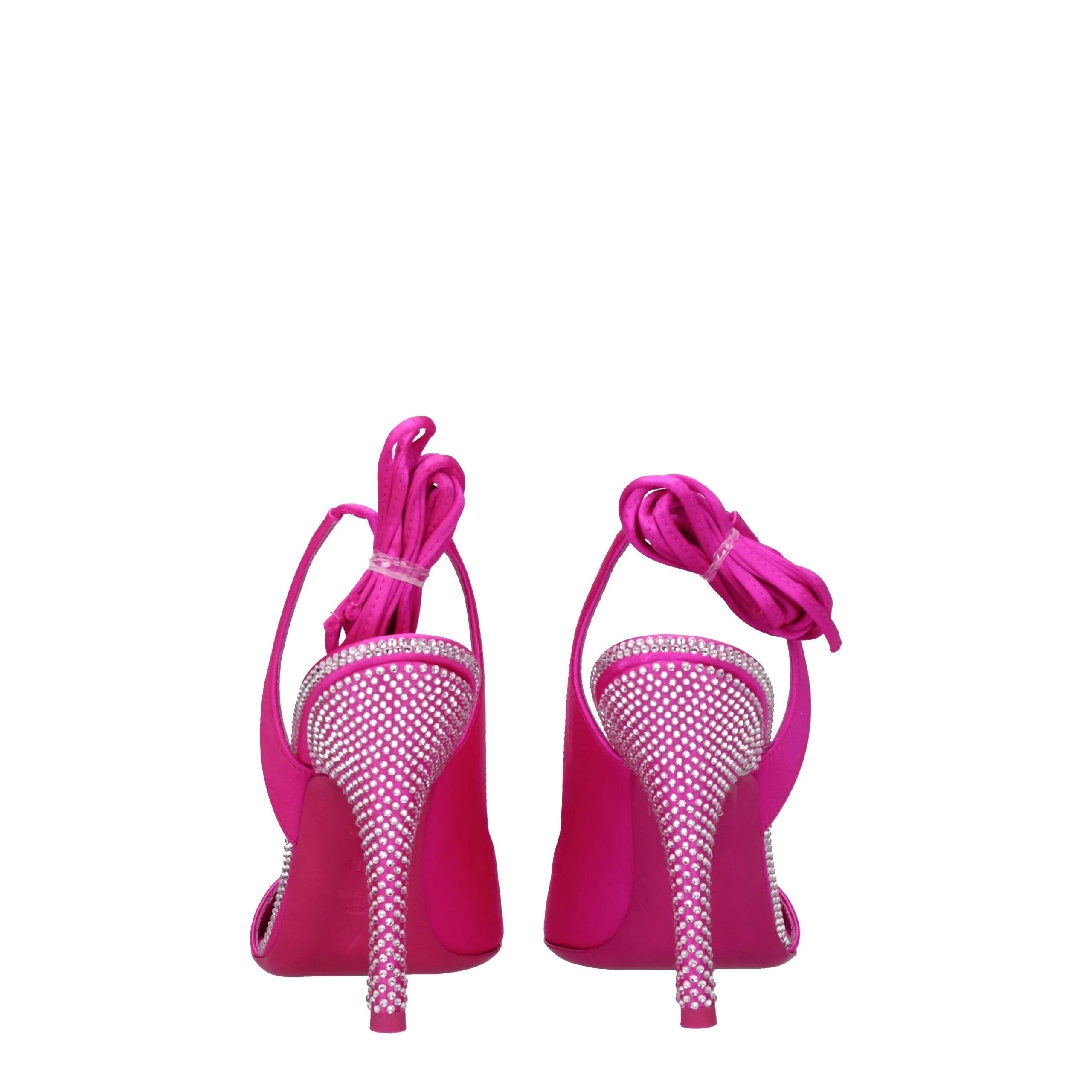 The Attico Pink Satin Stiletto Heels Sandals