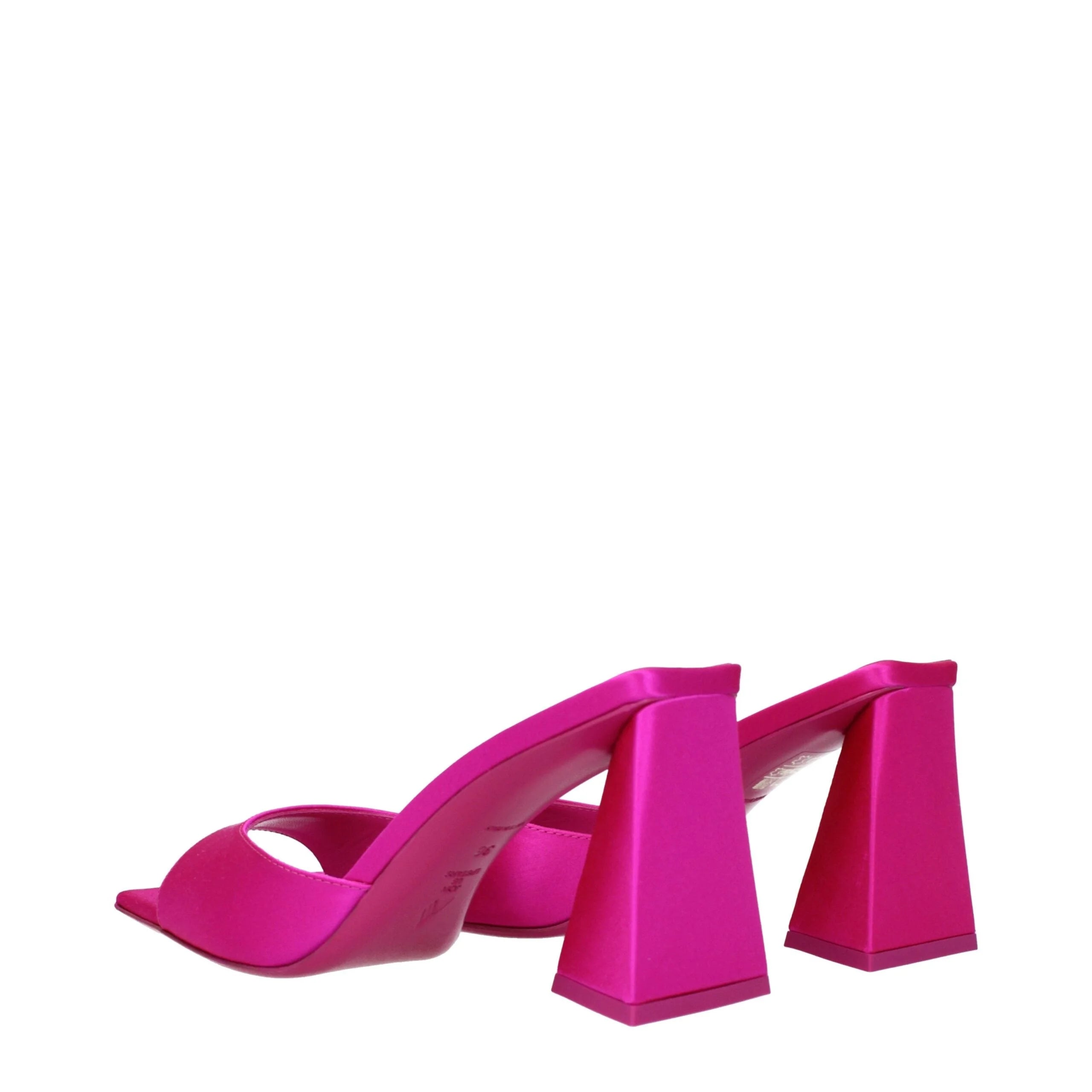 The Attico Pink Satin Stiletto Heels Sandals - EU36/US6
