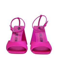The Attico Pink Satin Stiletto Heels Sandals - EU36/US6