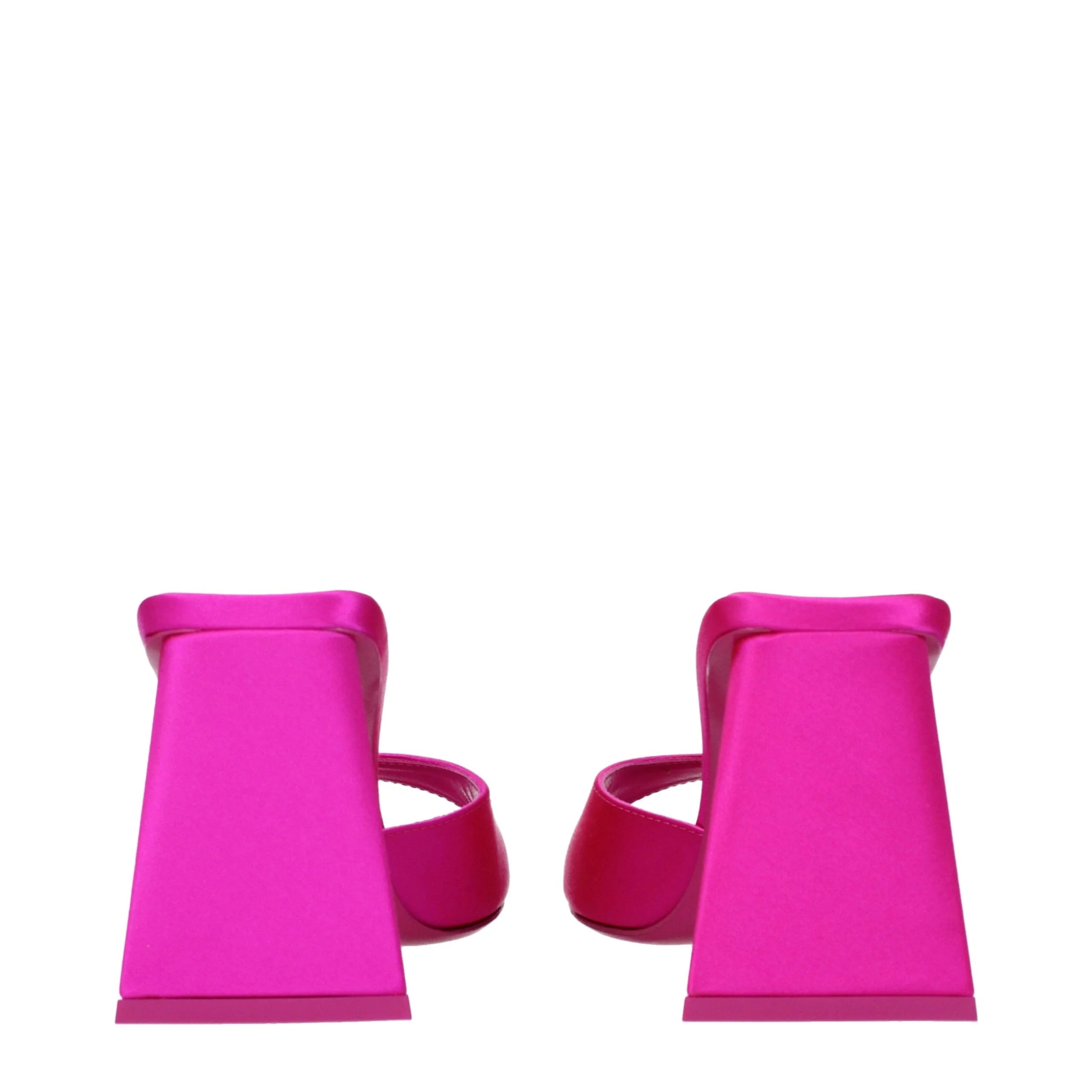 The Attico Pink Satin Stiletto Heels Sandals - EU36/US6