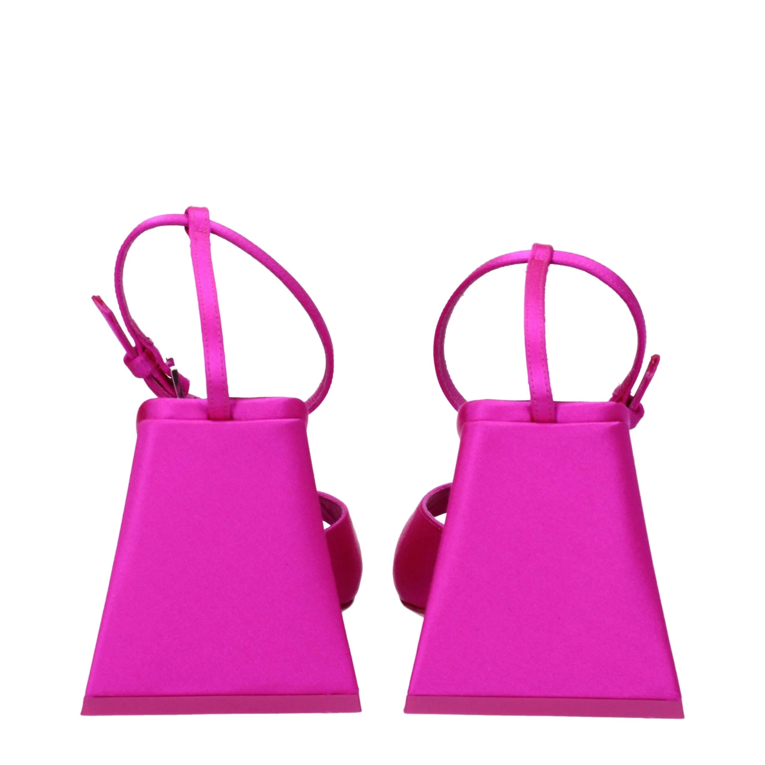 The Attico Pink Satin Stiletto Heels Sandals - EU36/US6