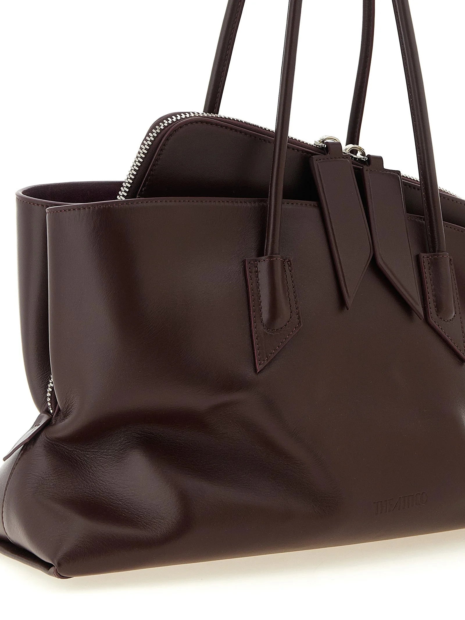 The Attico Purple Bovine Leather Shoulder Bag