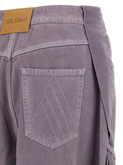 The Attico Purple Cotton Cargo Pants