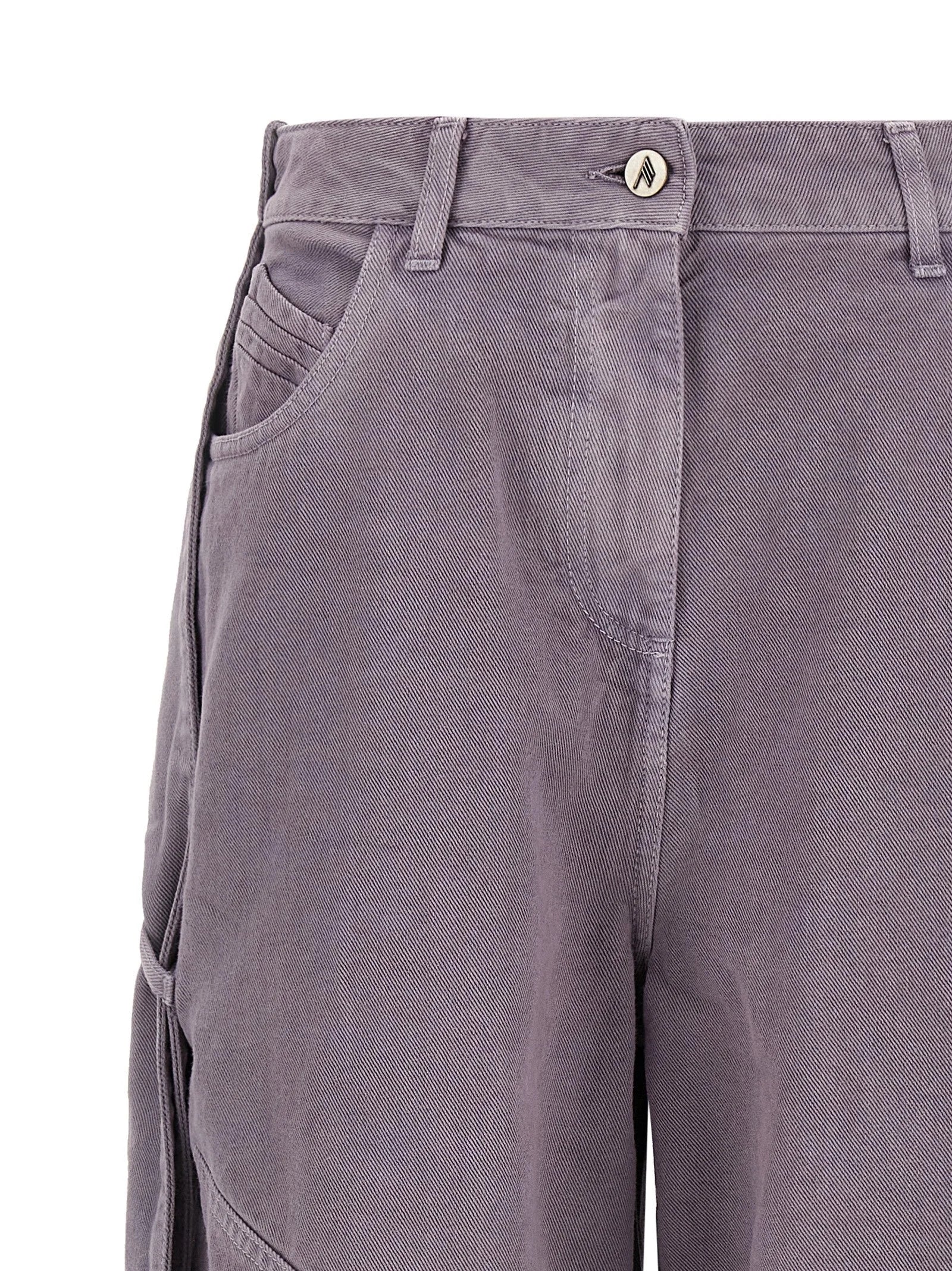 The Attico Purple Cotton Cargo Pants