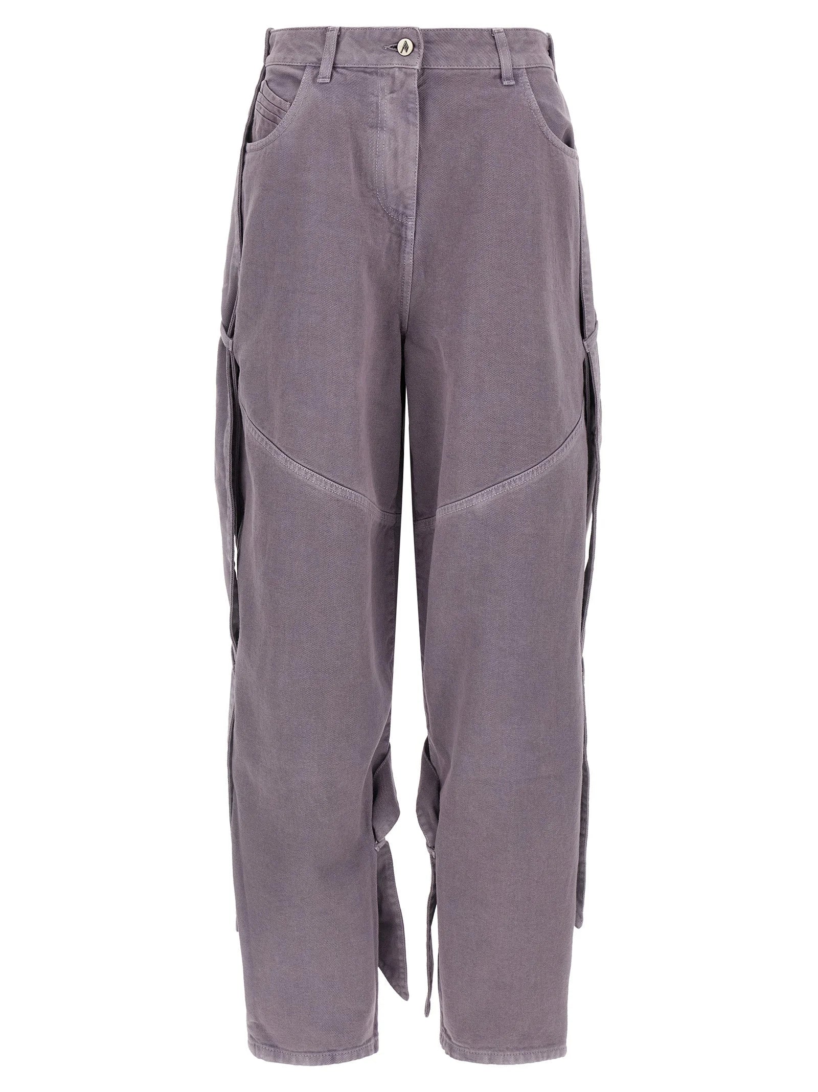 The Attico Purple Cotton Cargo Pants