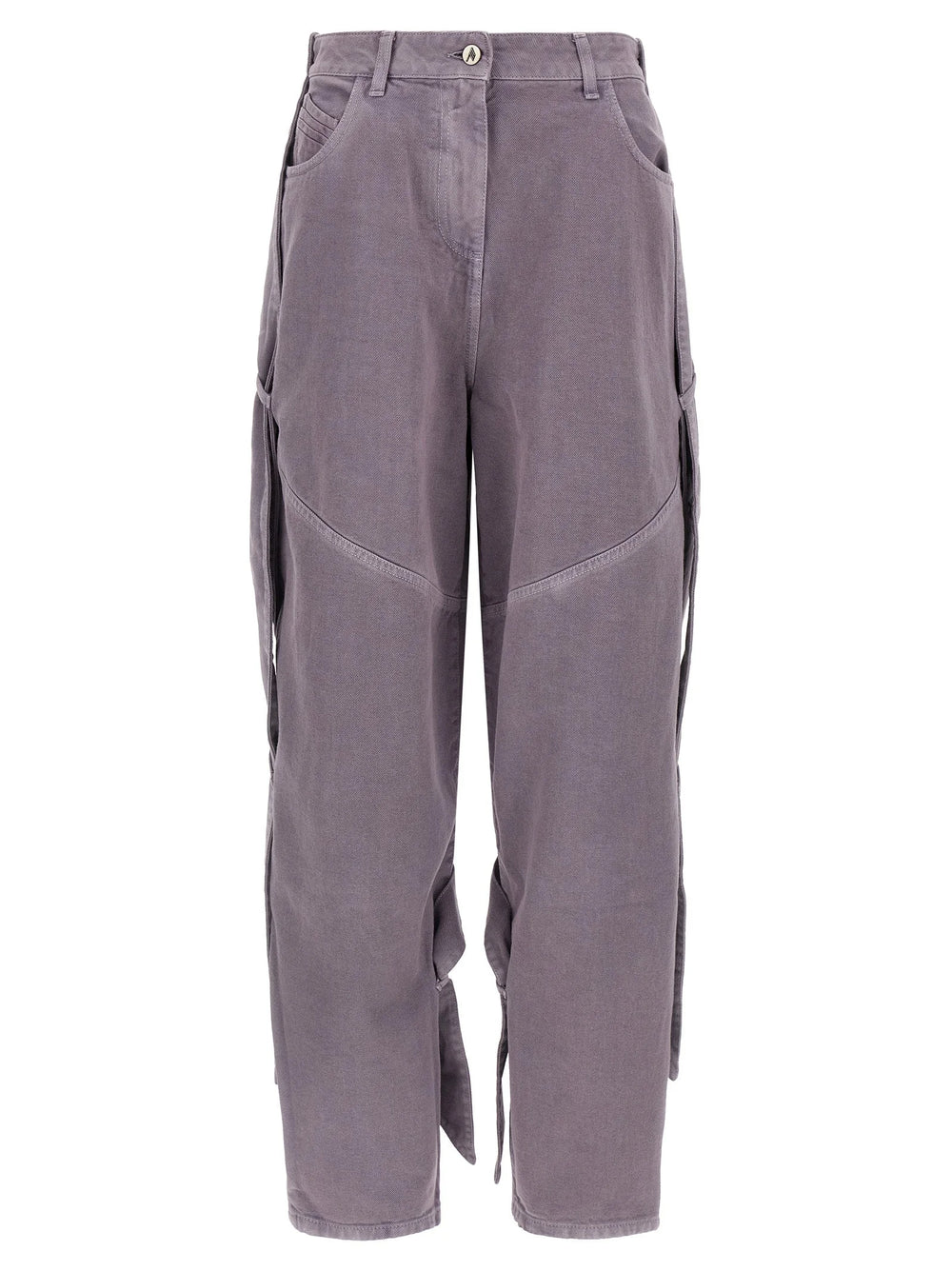 The Attico Purple Cotton Cargo Pants