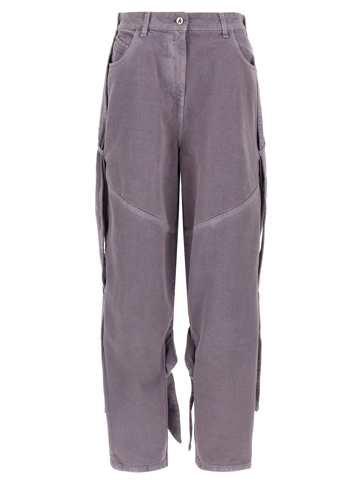 The Attico Purple Cotton Cargo Pants
