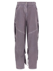 The Attico Purple Cotton Cargo Pants