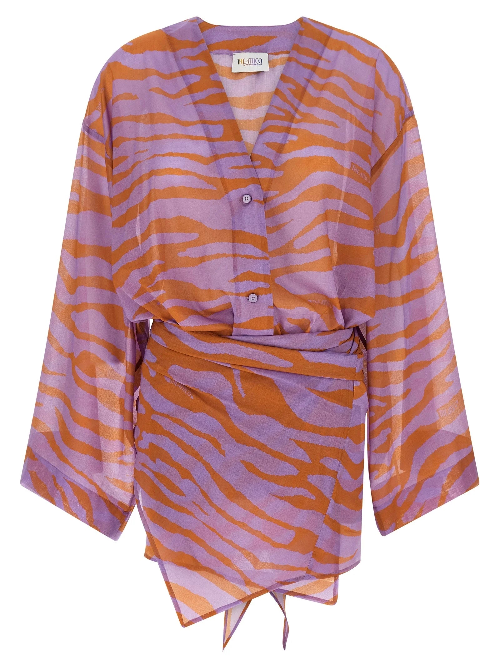 The Attico Purple Cotton Short Dress - IT36 | S