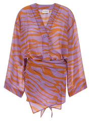 The Attico Purple Cotton Short Dress - IT36 | S