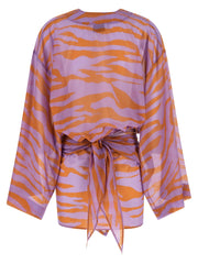 The Attico Purple Cotton Short Dress - IT36 | S