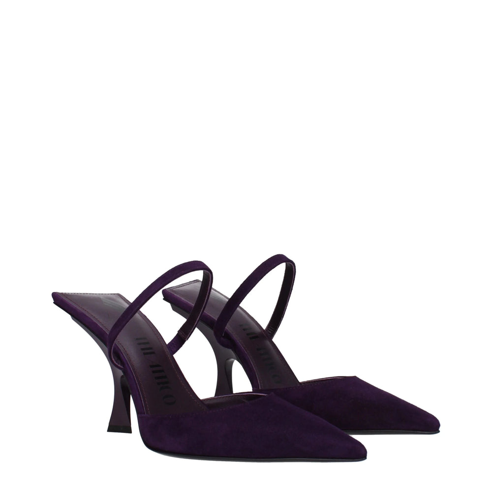 The Attico Purple Leather Stiletto Heels Sandals - Sandals