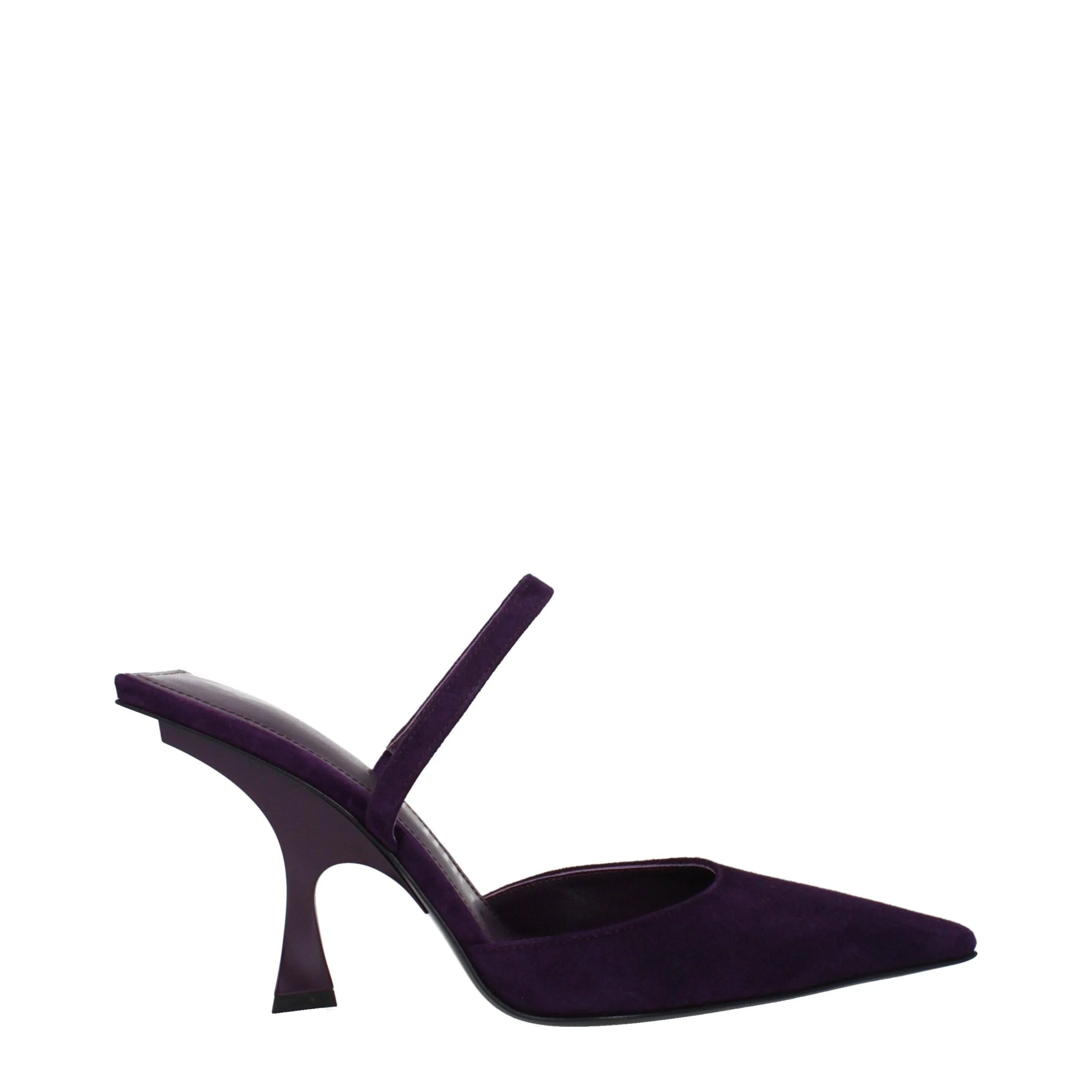The Attico Purple Leather Stiletto Heels Sandals - Sandals
