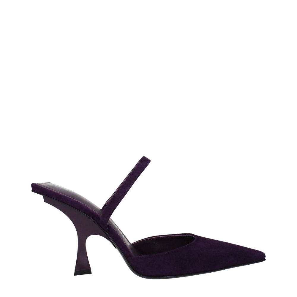 The Attico Purple Leather Stiletto Heels Sandals - Sandals