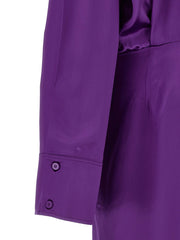 The Attico Purple Rayon Midi Dress