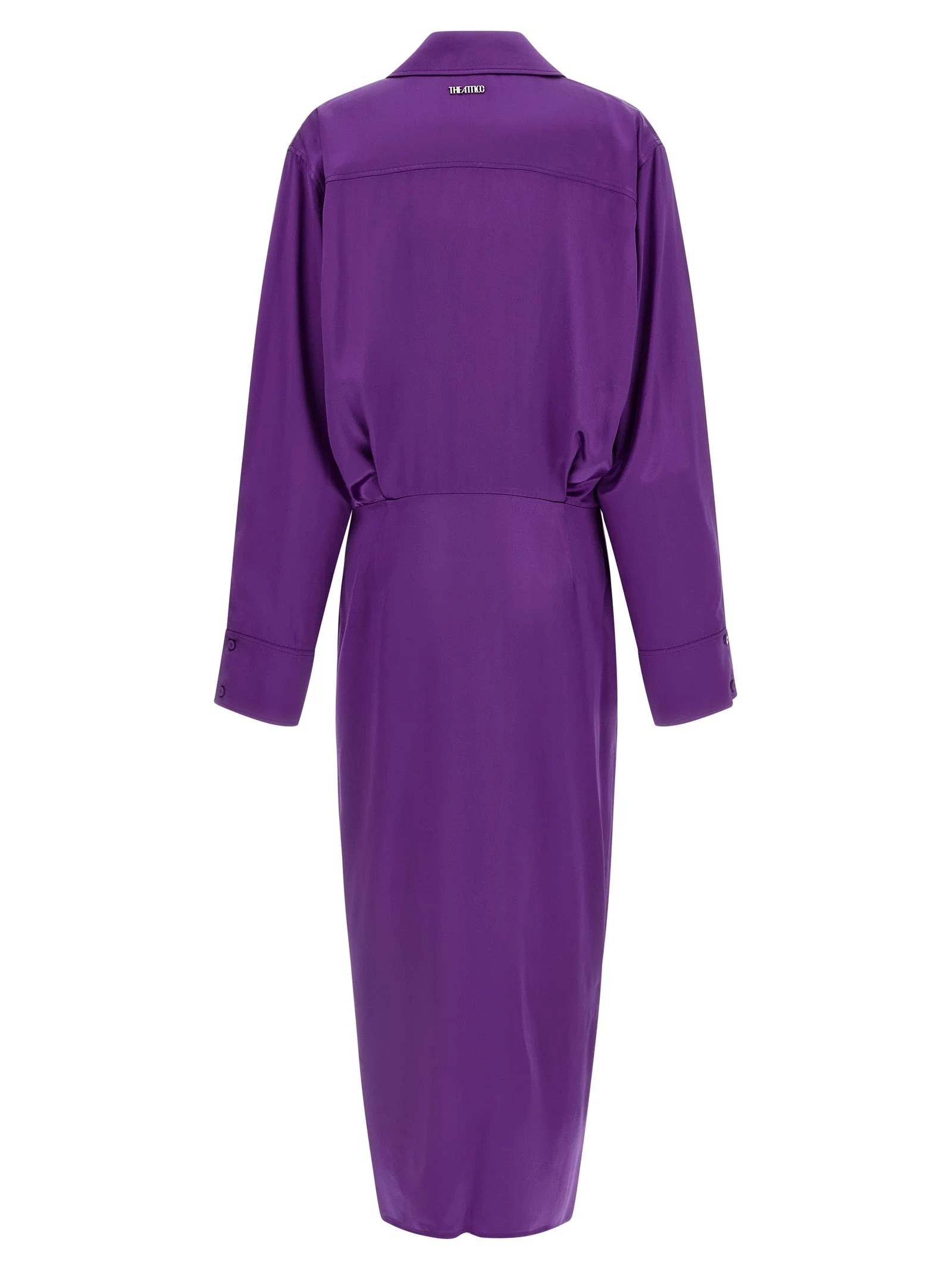 The Attico Purple Rayon Midi Dress