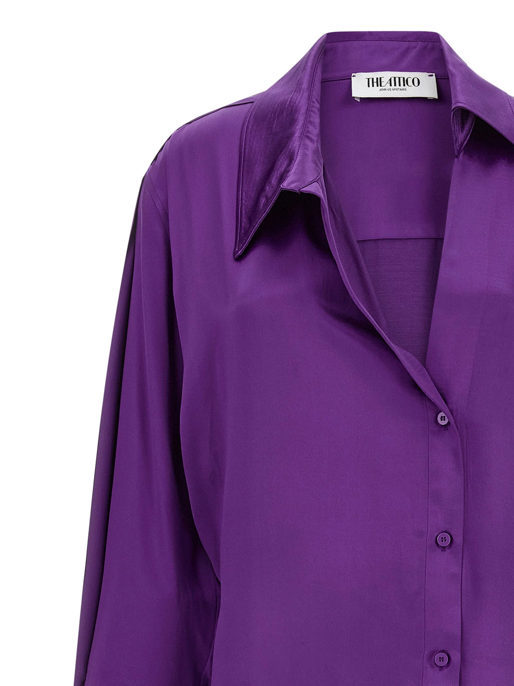 The Attico Purple Rayon Midi Dress