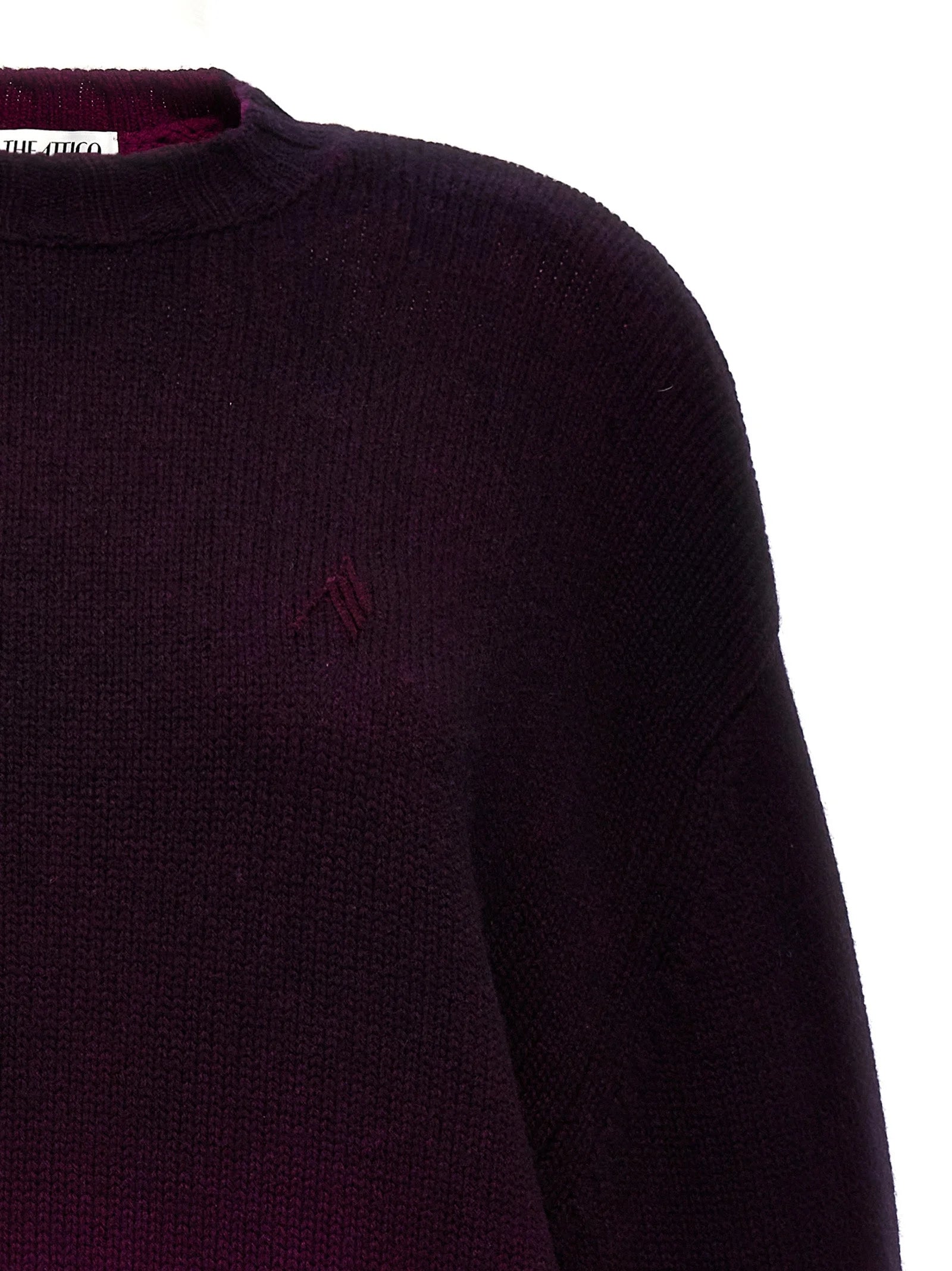 The Attico Purple Wool Short Dress - IT40
