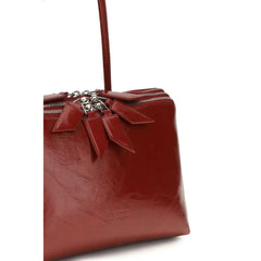 The Attico Red Calf Leather Bos Taurus Shoulder Bag