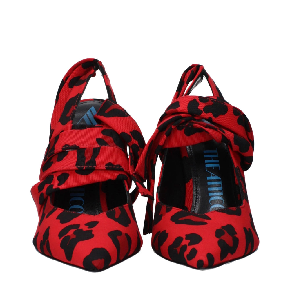 The Attico Red Fabric High Heel Pumps - EU36/US6