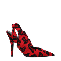 The Attico Red Fabric High Heel Pumps - EU36/US6