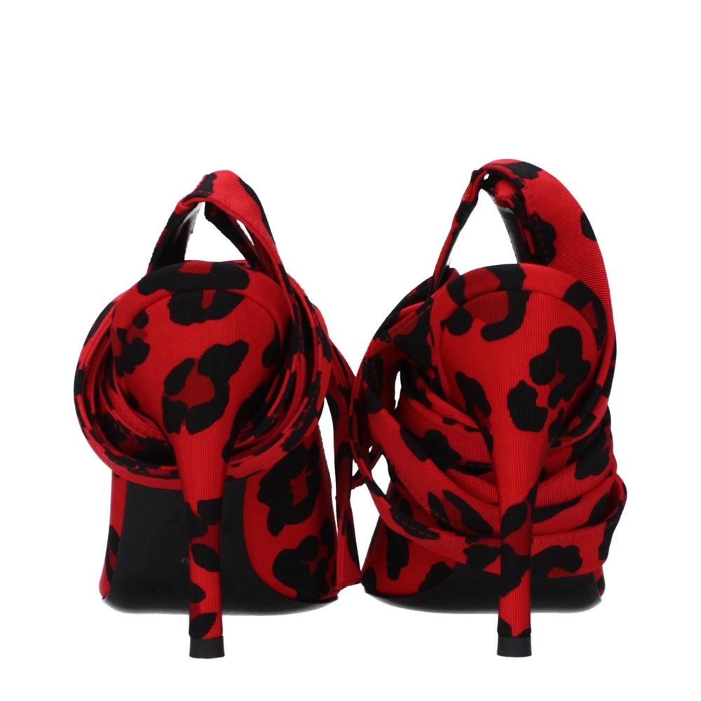 The Attico Red Fabric High Heel Pumps - EU36/US6