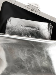 The Attico Silver Calfskin Clutch Bag
