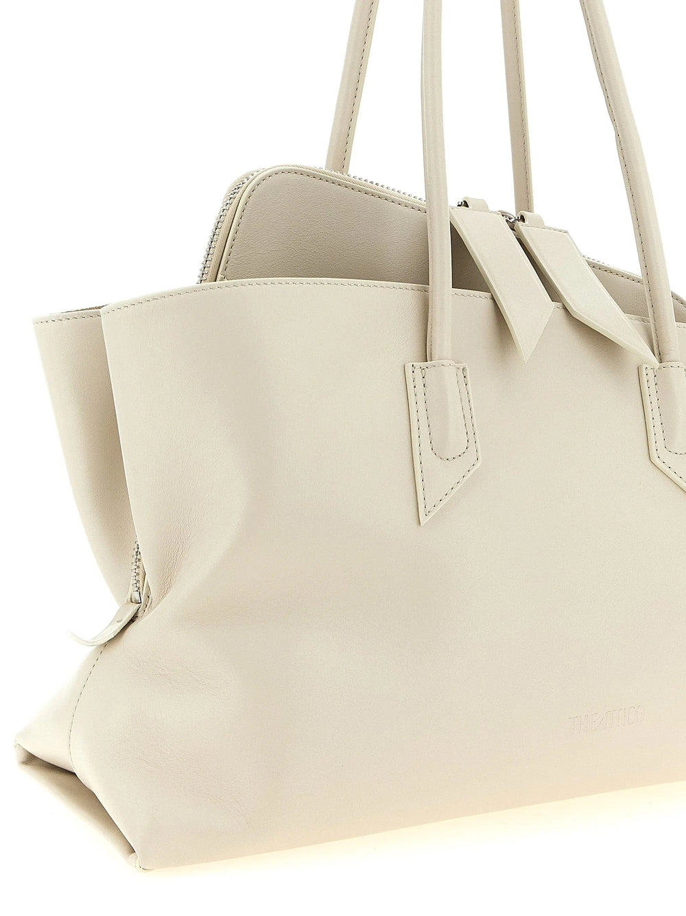 The Attico White Bovine Leather Shoulder Bag