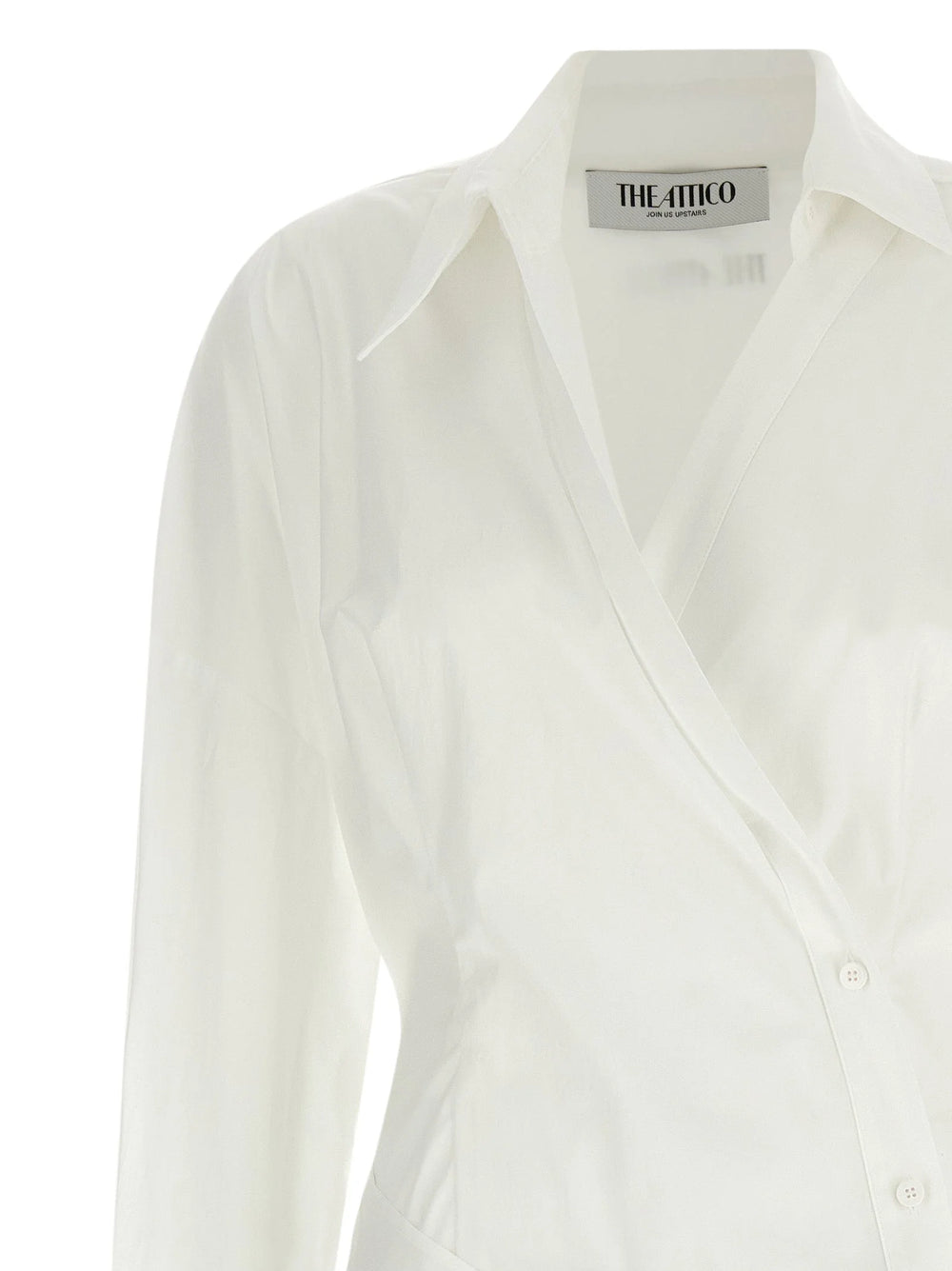 The Attico White Cotton Short Dress
