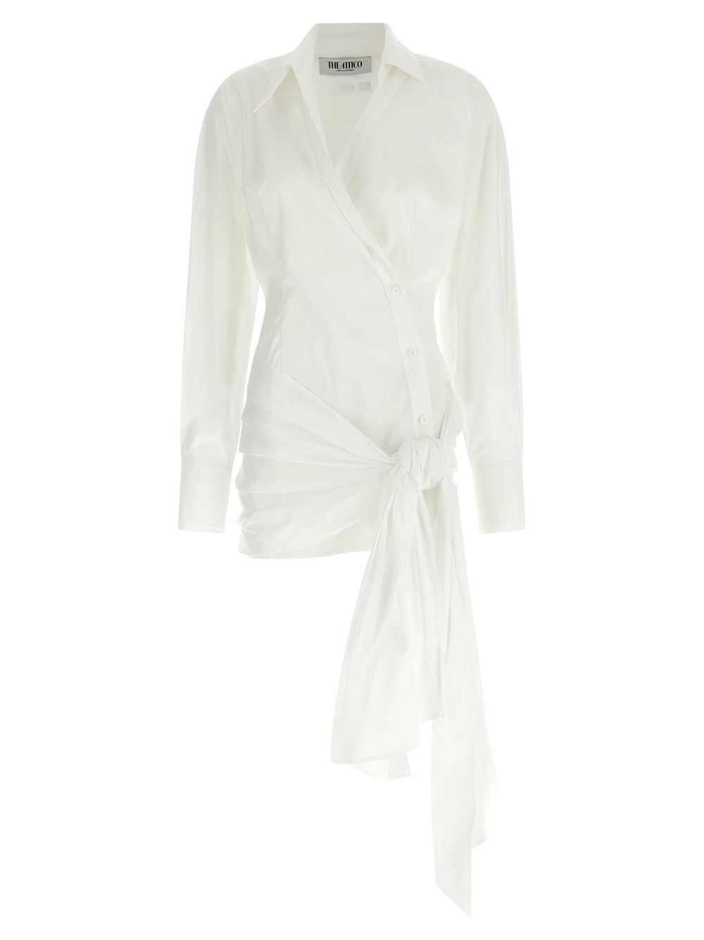 The Attico White Cotton Short Dress