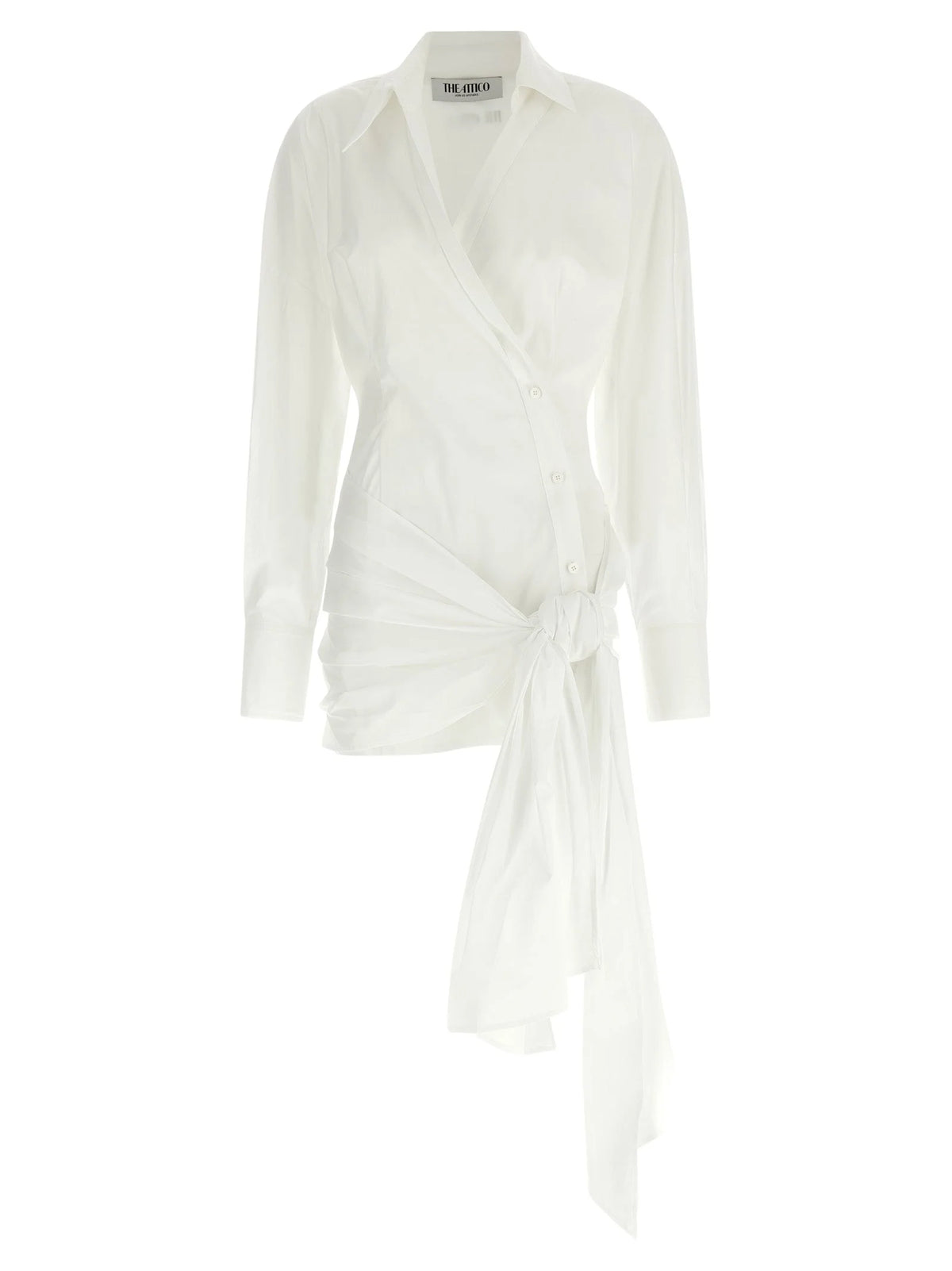 The Attico White Cotton Short Dress