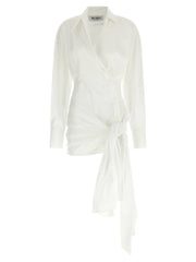 The Attico White Cotton Short Dress