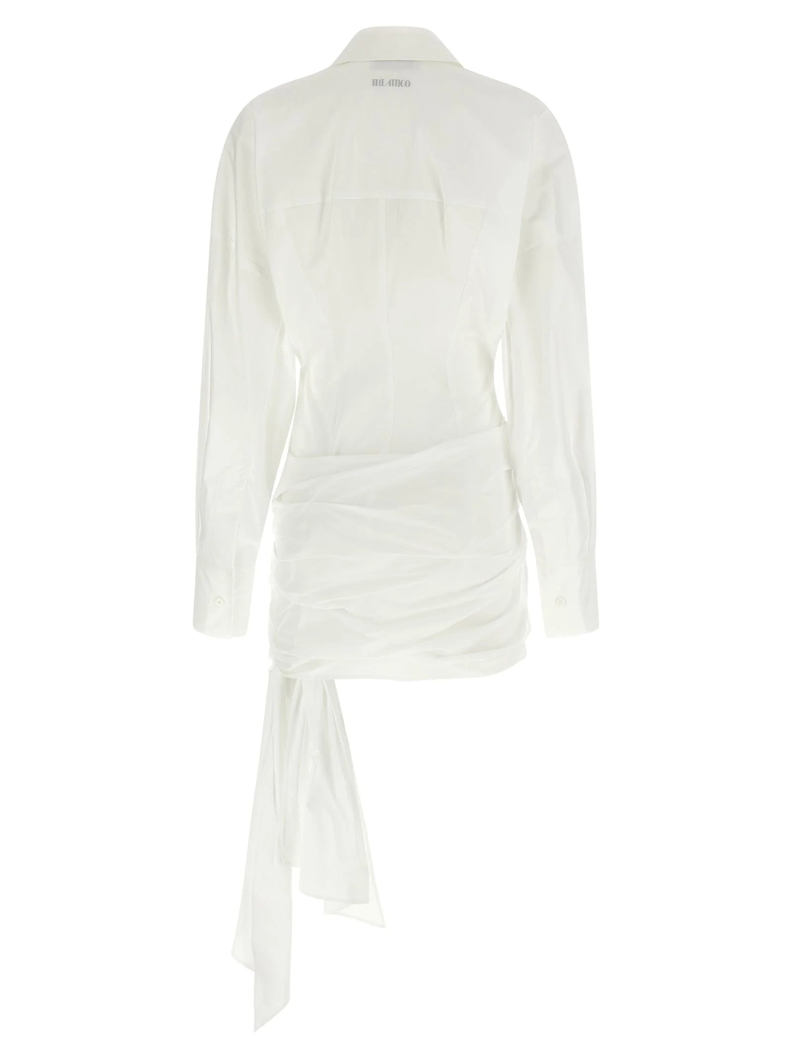 The Attico White Cotton Short Dress