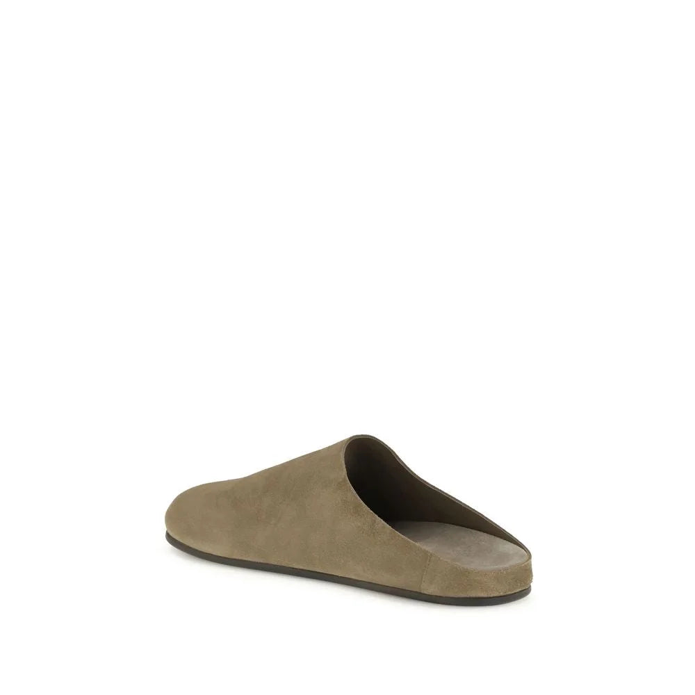 The Row Beige Calf Leather Bos Taurus Mules - EU41/US11