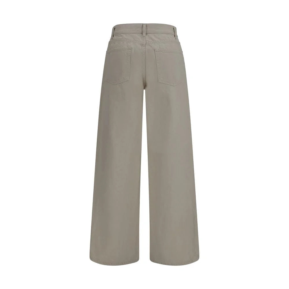 The Row Beige Cotton Relaxed Fit Jeans - 27