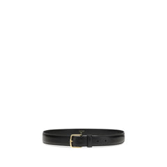 The Row Black Calf Leather Bos Taurus Regular Belt - Belts