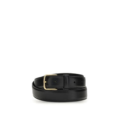 The Row Black Calf Leather Bos Taurus Regular Belt - Belts