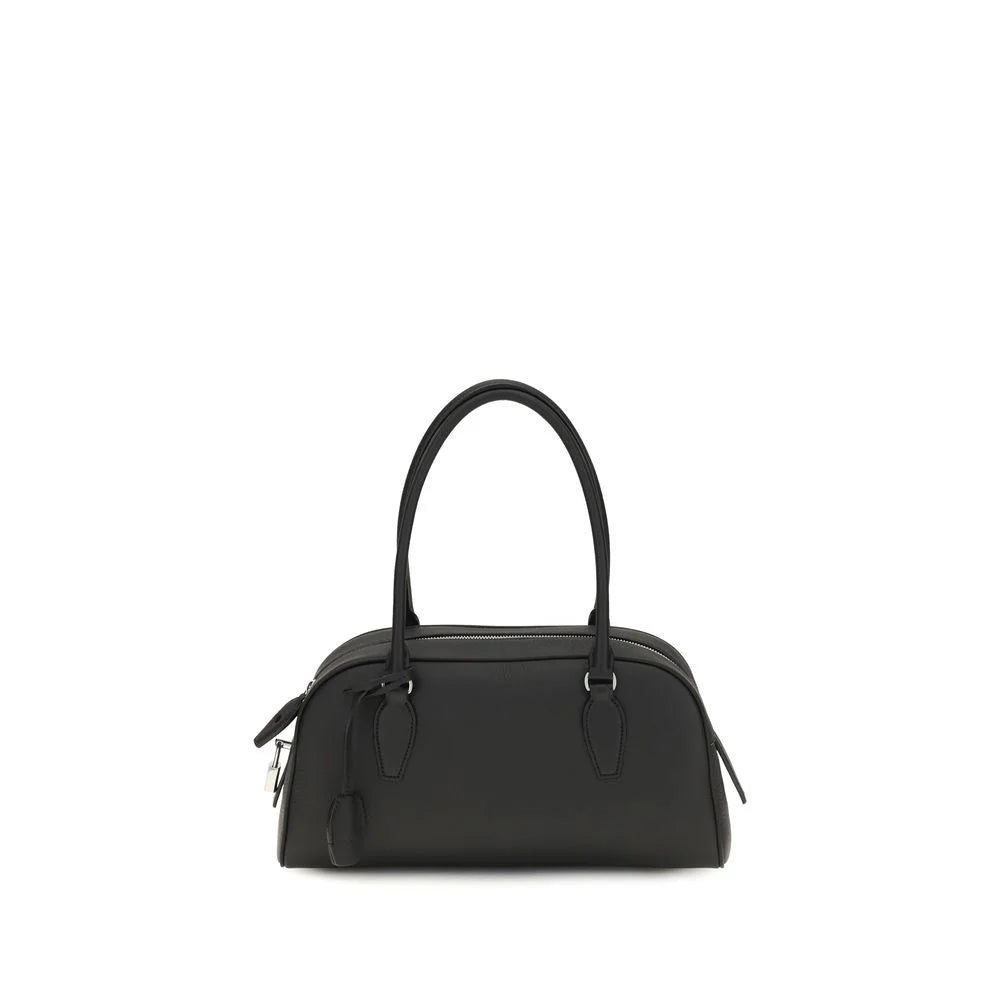 The Row Black Calf Leather Bos Taurus Shoulder Bag