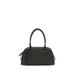 The Row Black Calf Leather Bos Taurus Shoulder Bag