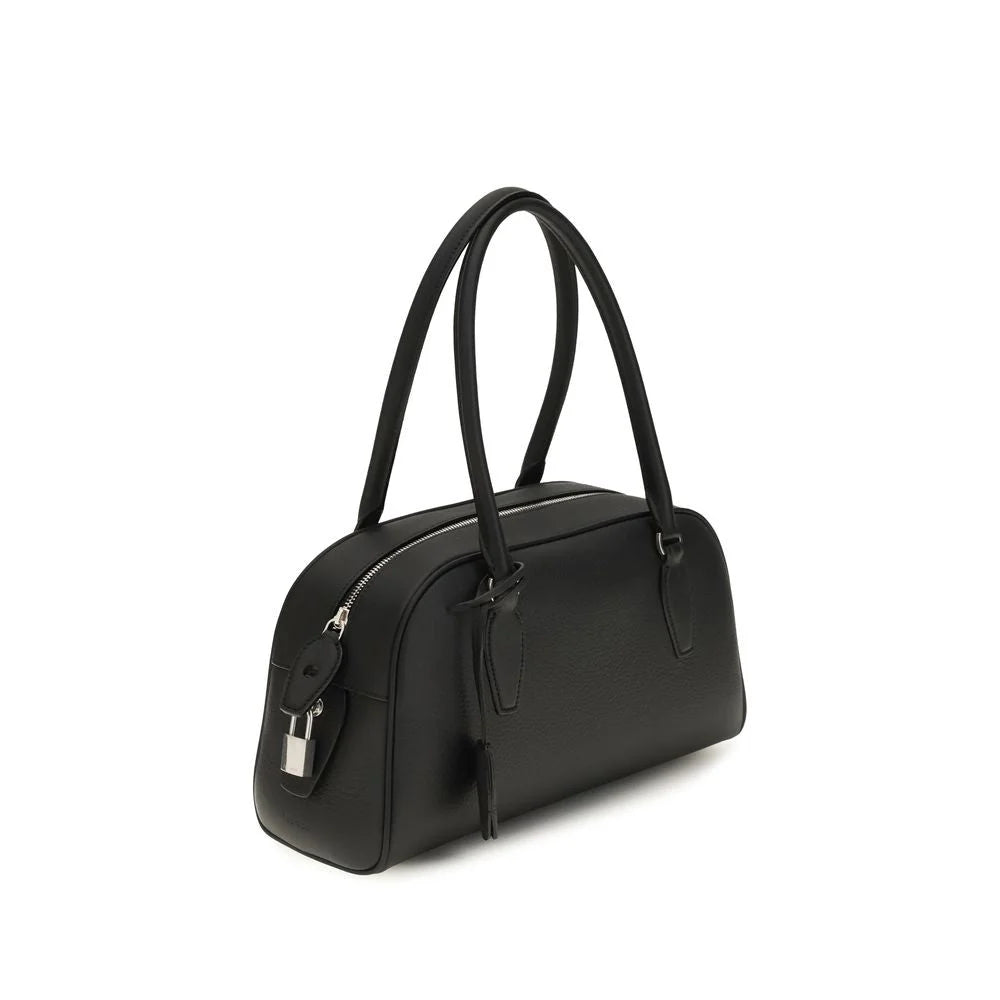 The Row Black Calf Leather Bos Taurus Shoulder Bag