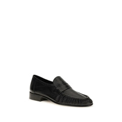 The Row Black Calf Leather Bos Taurus Slip-On Loafers - EU41/US11