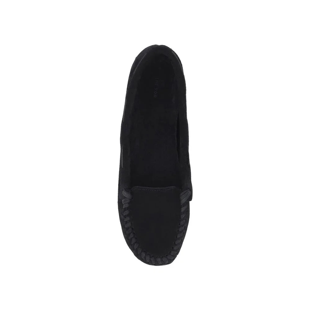 The Row Black Calfskin Moccassin