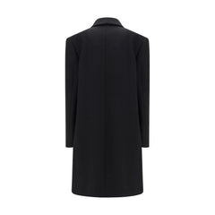 The Row Black Fleece Wool Coat - 4