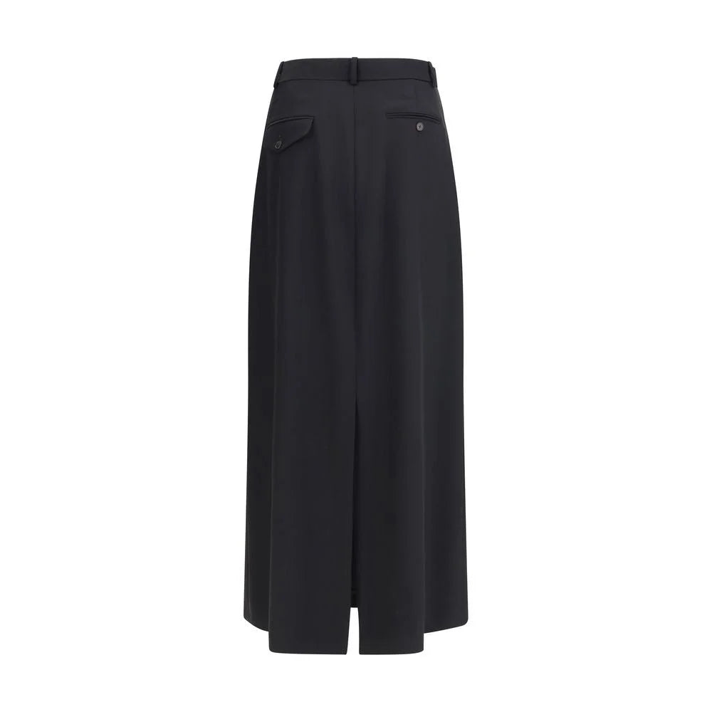 The Row Black Fleece Wool Long Skirt - 6