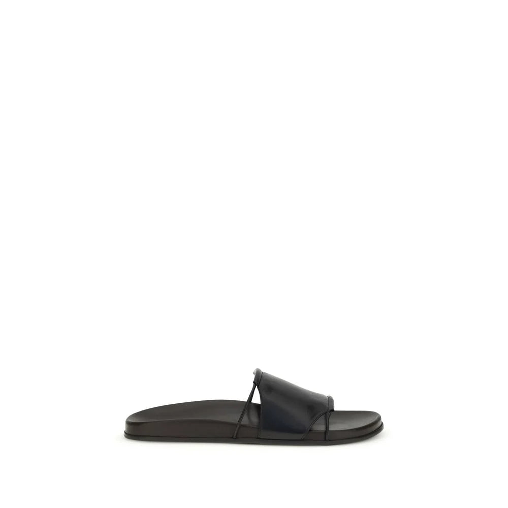 The Row Black Lamb Ovis Aries Aries Sandals - EU37/US7