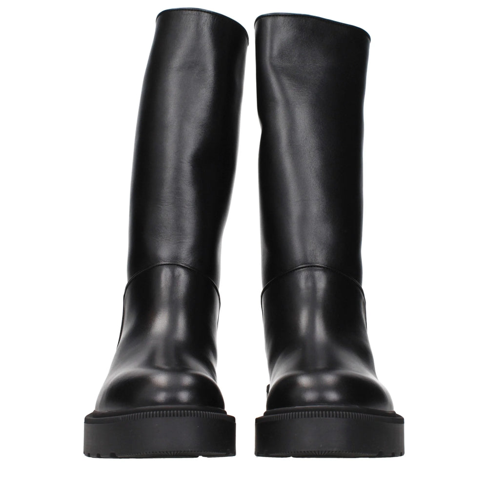 The Row Black Leather Boots - EU36/US6