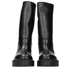 The Row Black Leather Boots - EU36/US6