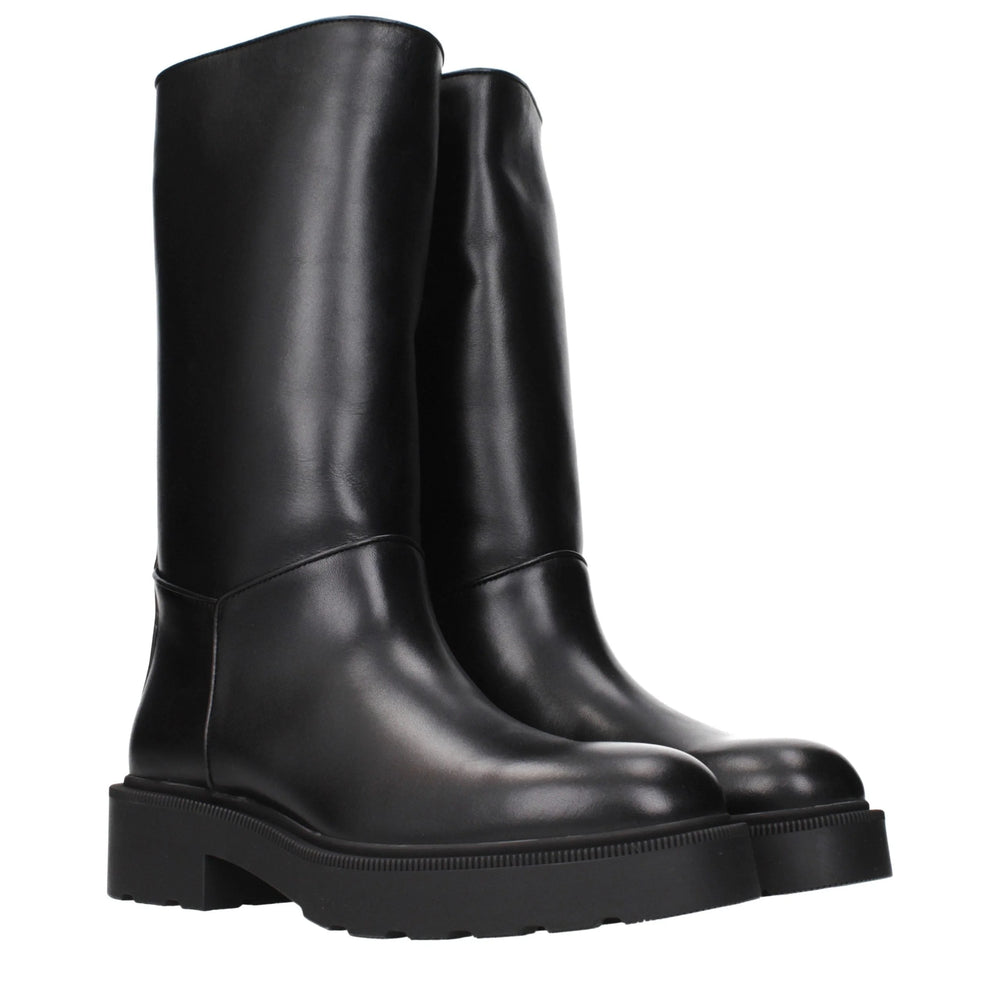 The Row Black Leather Boots - EU36/US6