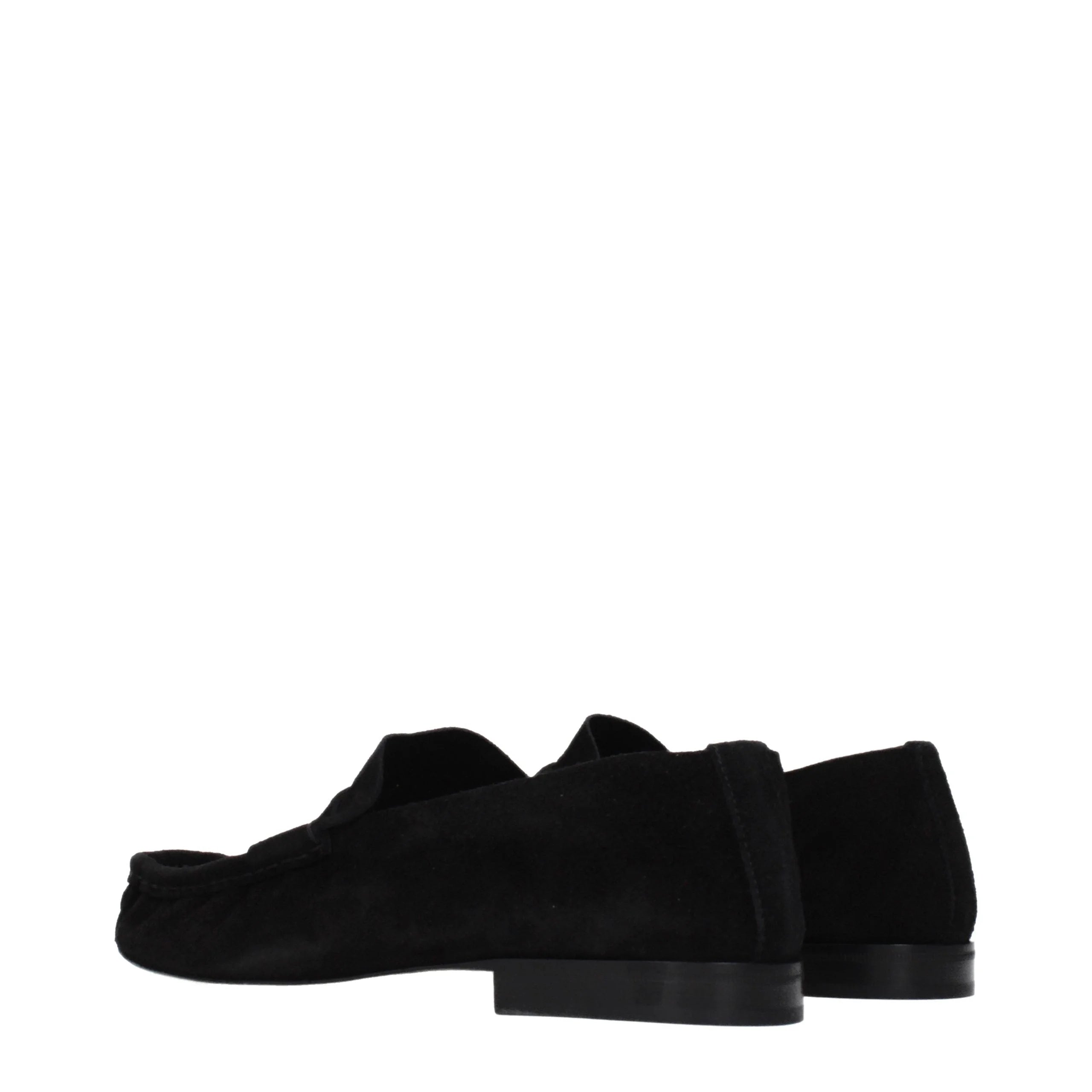 The Row Black Leather Slip-On Loafers - EU36/US6