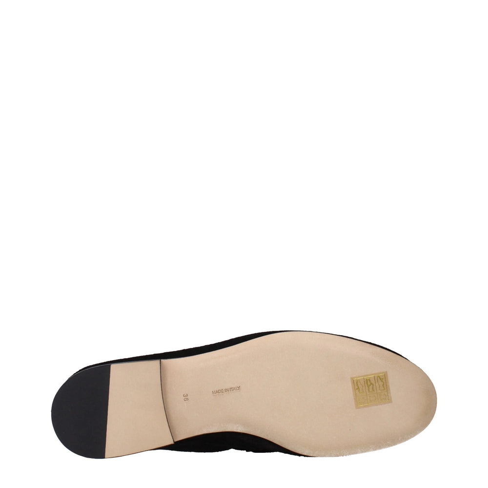 The Row Black Leather Slip-On Loafers - EU36/US6